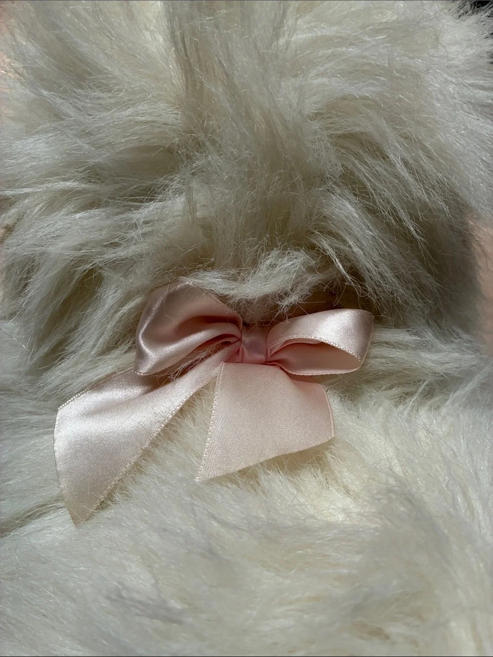 Kellytoy Cream Plush Long-Fur Persian Cat with Brown Nose